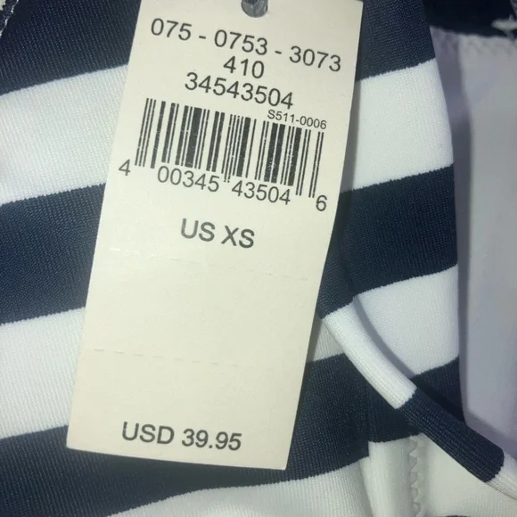 Aerie Womens Printed Tie Banded Wide Strap Scoop Bikini Top - Picture 8 of 8